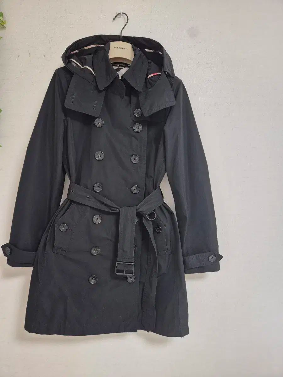 BURBERRY バーバリー 黒 フード トレンチコート 正規品