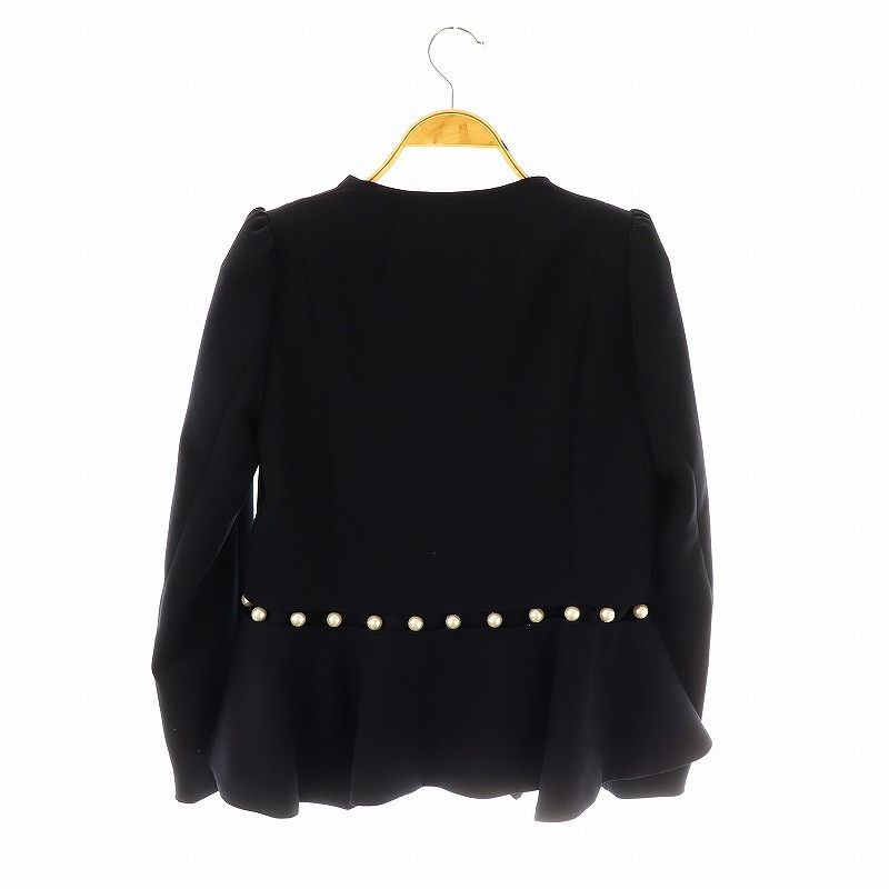 チェスティ Chesty Pearl Peplum Jacket ノーカラージャケット