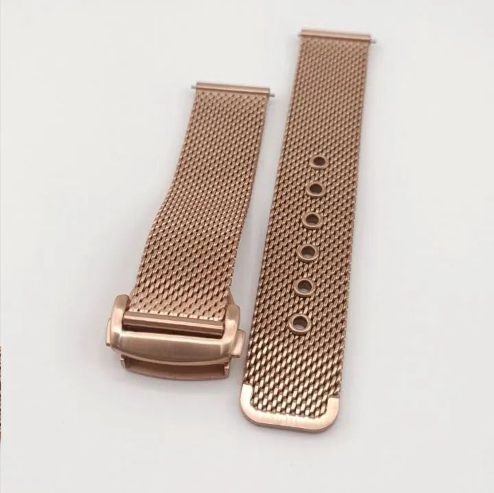 [定休日以外毎日出荷中] 20mm メッシュ ブレスレット ローズゴールド 社外品【対応 金属ベルト