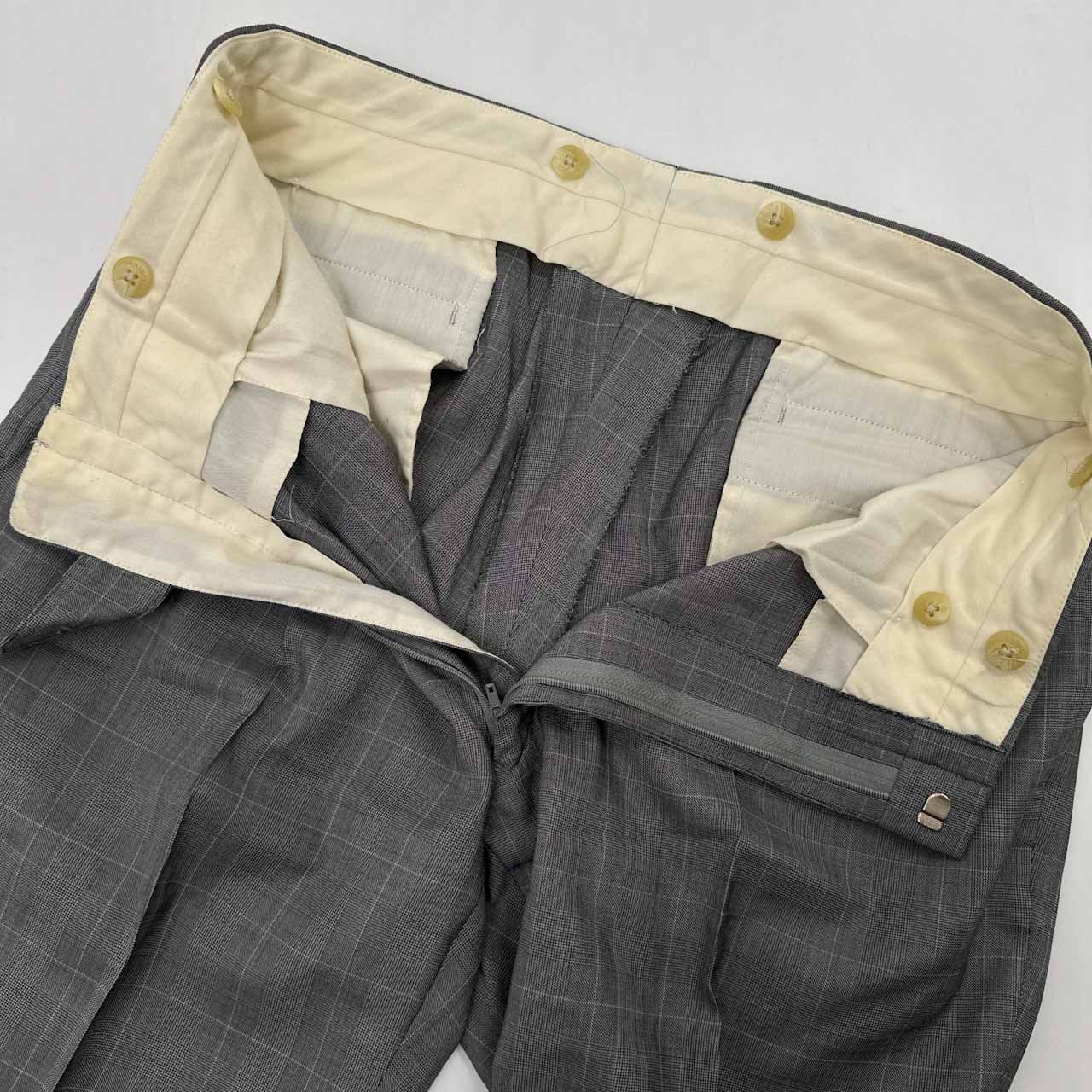 ラルフローレン RALPH LAUREN スーツ グレー 白 8 M ウール