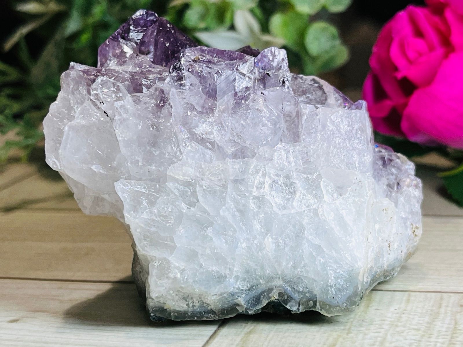 安い，正規品】 ゲーサイト内包 虹入り アメジスト クラスター 原石