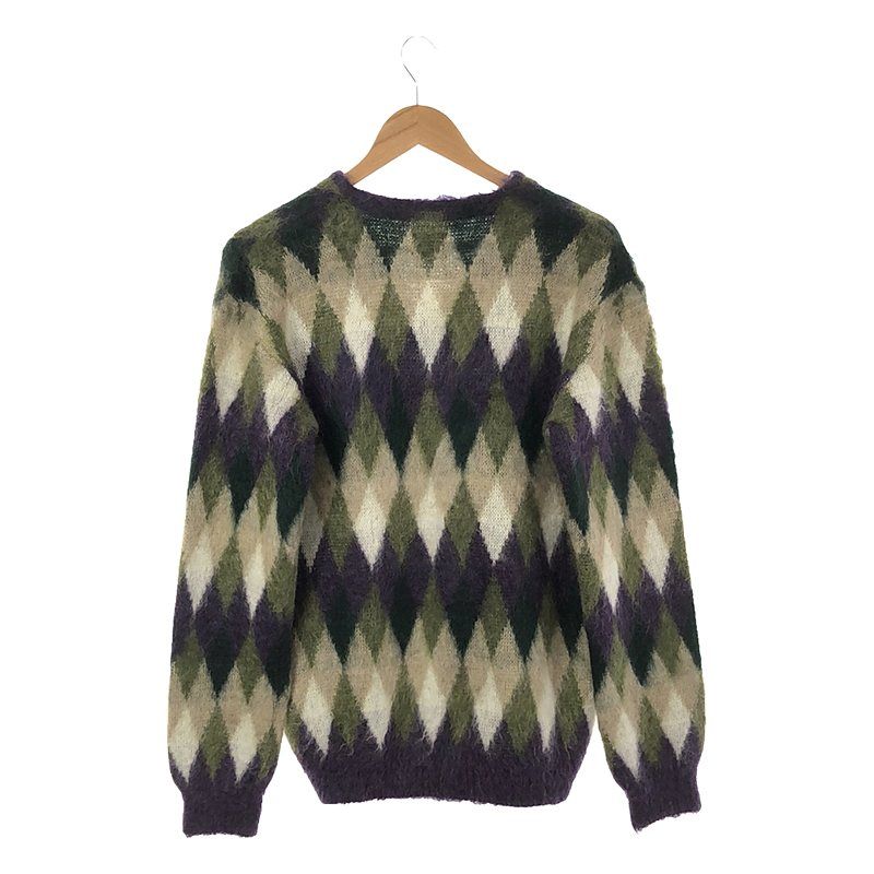 EVISU 仕上が argyle mohair knit sweater