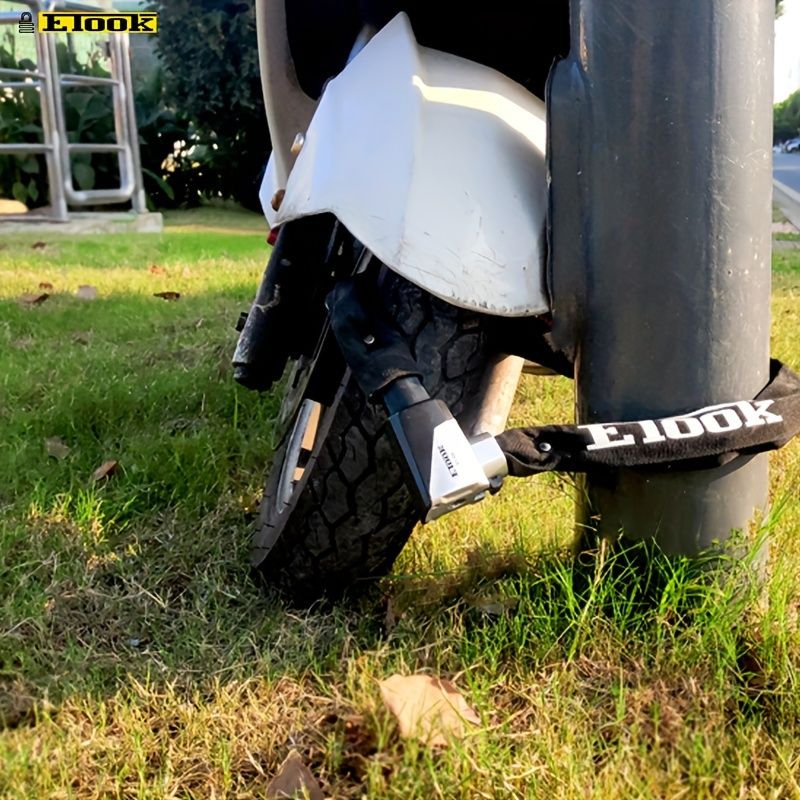 ETOOK 盗難防止自転車チェーンロック 高張力タングステン鋼 ナイロン生地の傷防止 マウンテンバイク ロードバイク 電動自転車用