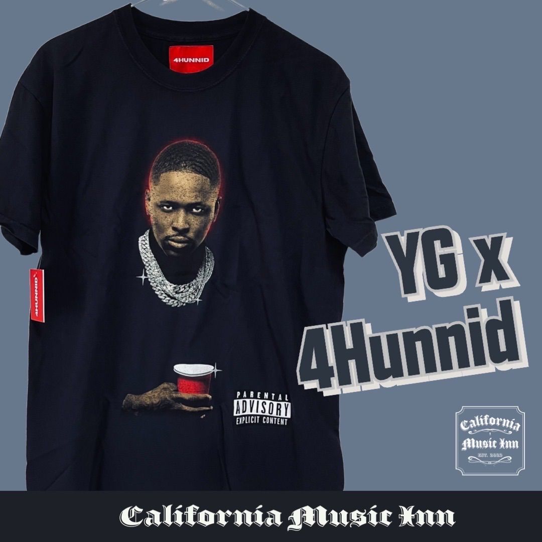 レア✴︎ YG x 4Hunnid Official T-Shirts ✴︎ XLサイズ Tシャツ 限定Rap Tee