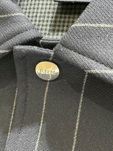 【美品】KITH キス ピンストライプ ダブルニット コーチジャケット グリーン KITH キス Pinstripe Double Knit Coaches Jacket ピン