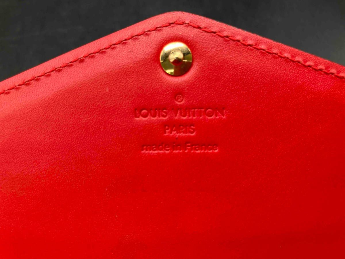 LOUIS VUITTON ヴェルニ ポルトフォイユサラ 化粧箱付 レッド
