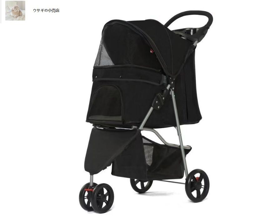 Angelpet ペットカート 分離型 猫 犬用 バギー いぬ用 4輪 前輪360