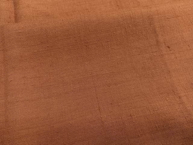 平和屋着物○上質な紬 色無地 赤茶色 正絹 逸品 未使用 BAAT3175hv  