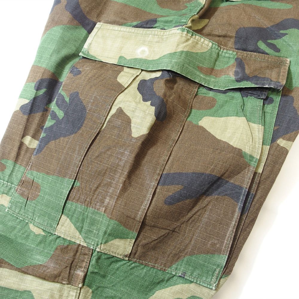90's 米軍 BDU WOODLAND CAMO リップストップ カーゴパンツ SMALL-REGULAR 1990年会計 軍パン ミリタリー 90's 米軍 BDU WOODLAND CAMO リップストップ カーゴパンツ SMALL