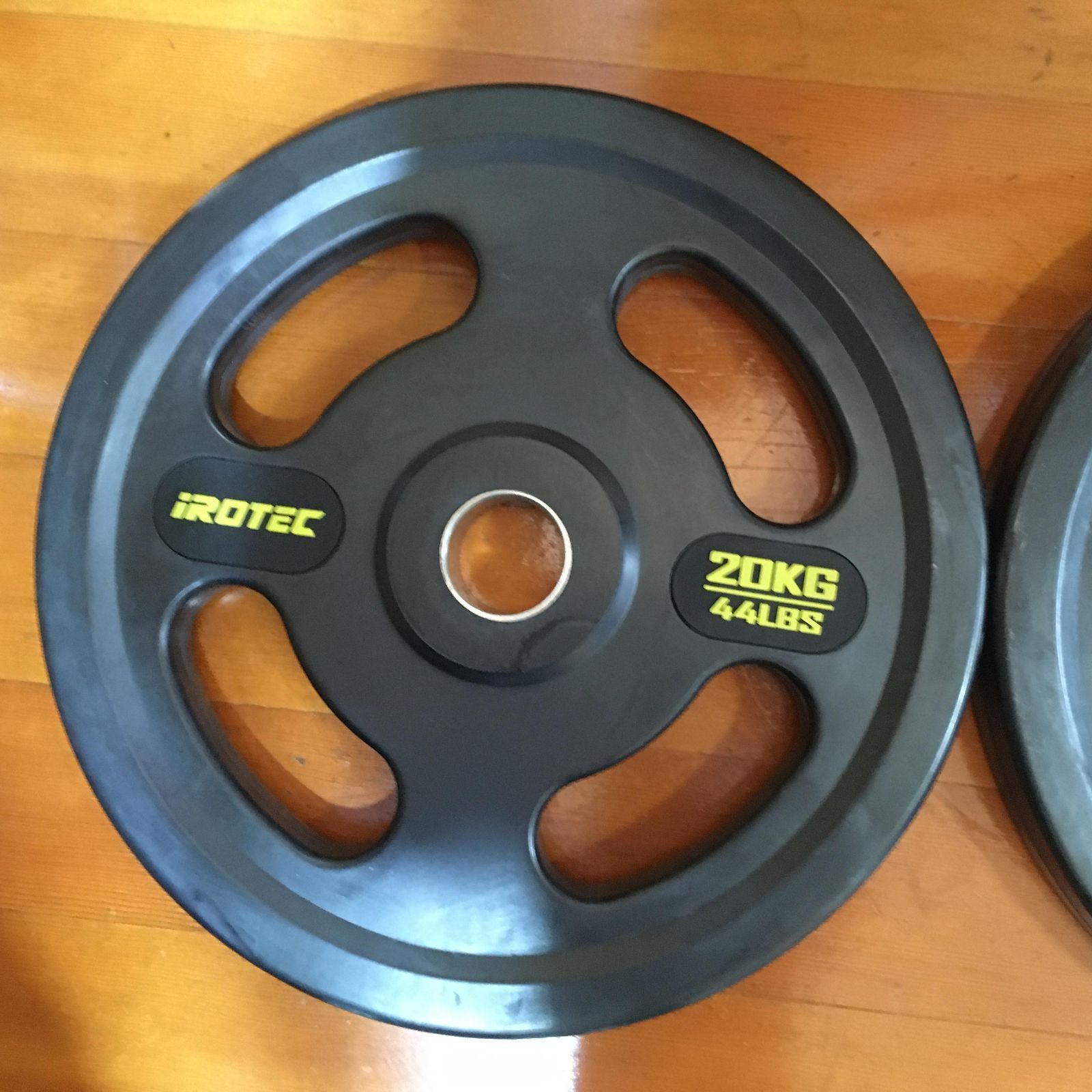 iROTEC ラバープレート 20Kg×2 計40kg 穴径50mm オリンピックプレート アイロテック