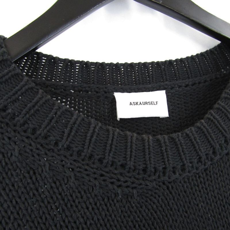 ASKAURSELF Banned Knit Sweaterニットセーター XL ASKYURSELF (アスクユアセルフ)商品ページ - Chunky Banned Knit