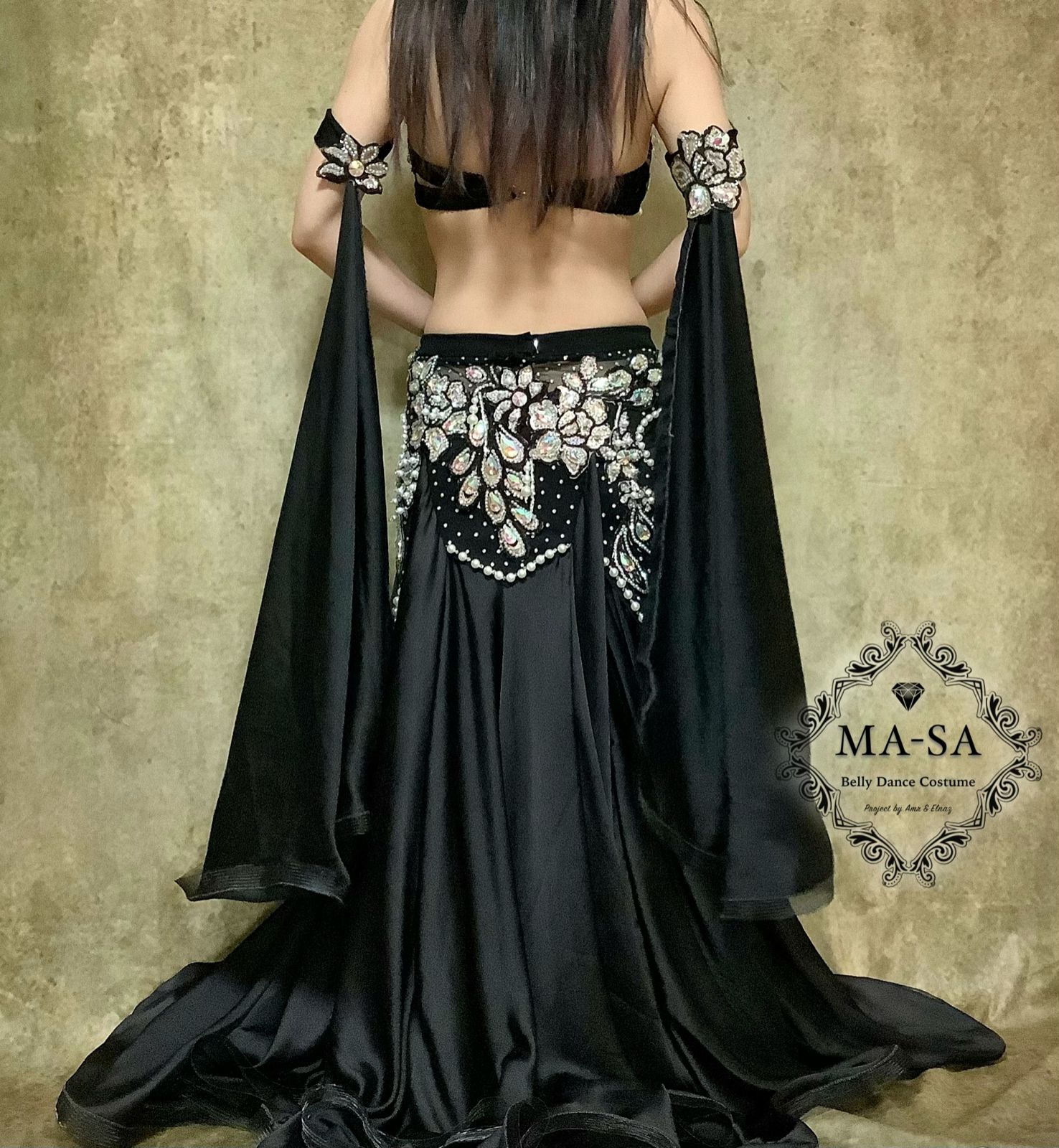 最終値下げ！ベリーダンス衣装 Amr ブラックドロップ - メルカリ