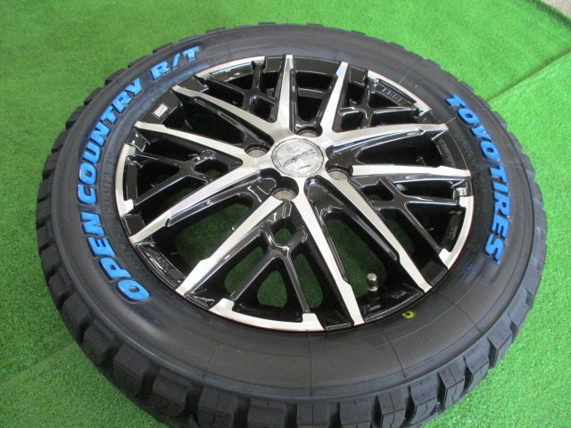 タイヤ・ホイールセット １５インチ新品セット！　165/65R15　トーヨー　オープンカントリー　4.5-15　4H100　+45　共豊　スマック　グレイヴ♪　 人気のゴツゴツ系です！　【大和店・ｍ66】