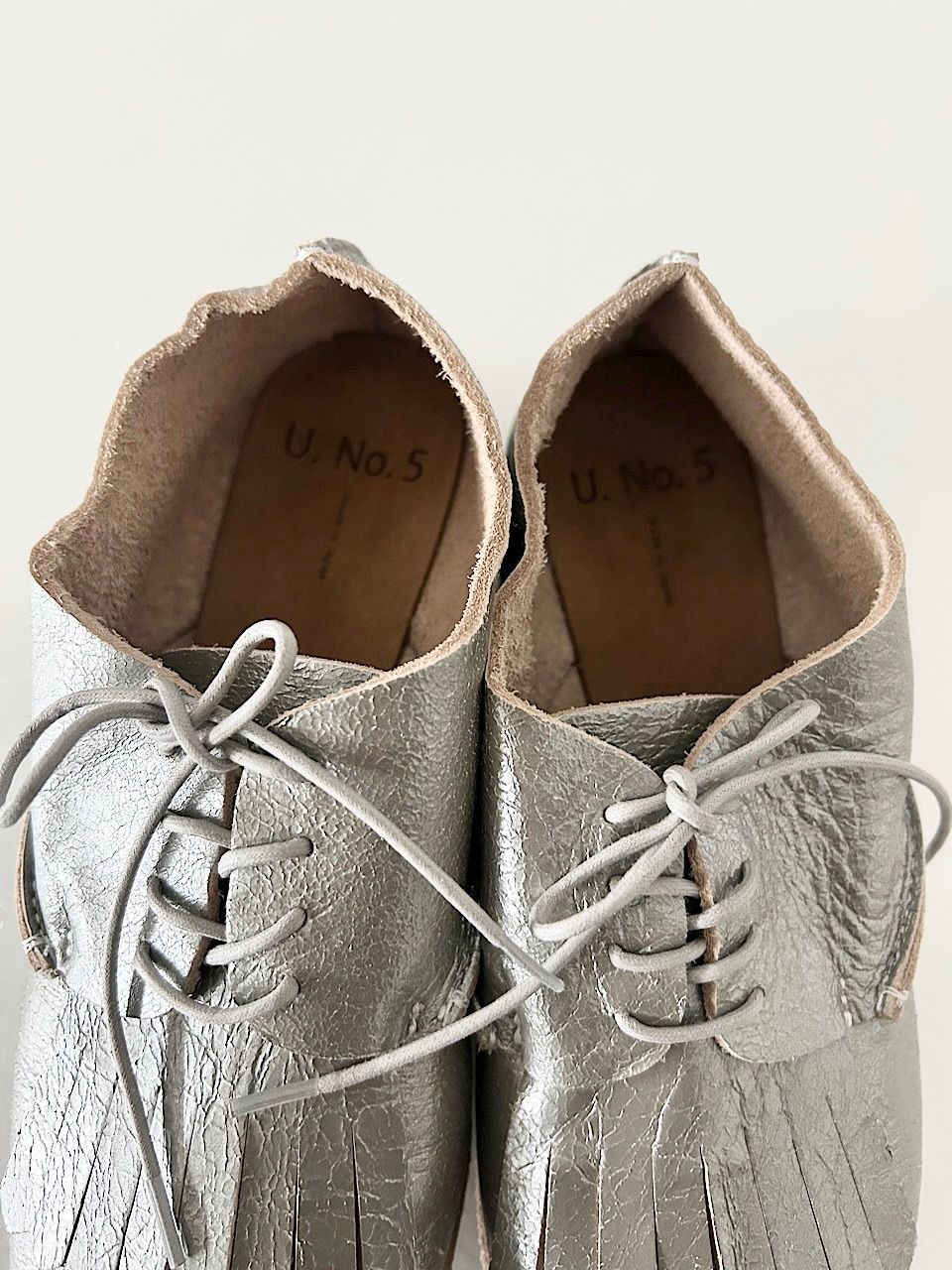 【美品】U.No.5　KILT SHOES　シルバー　サイズ6　USサイズ8 美品】U.No.5 KILT SHOES シルバー サイズ6 USサイズ8 - メルカリ
