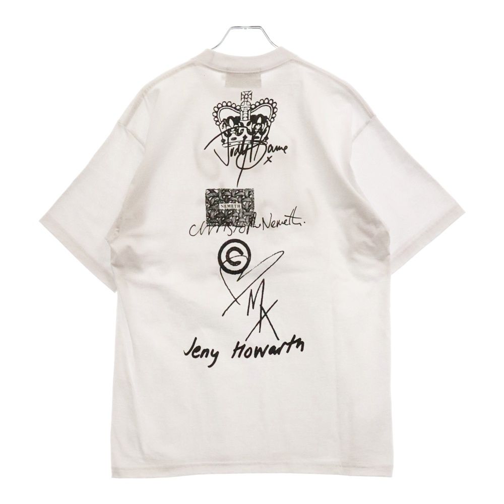 Nemeth (ネメス) Hard Work 両面プリント 半袖Tシャツ ホワイト