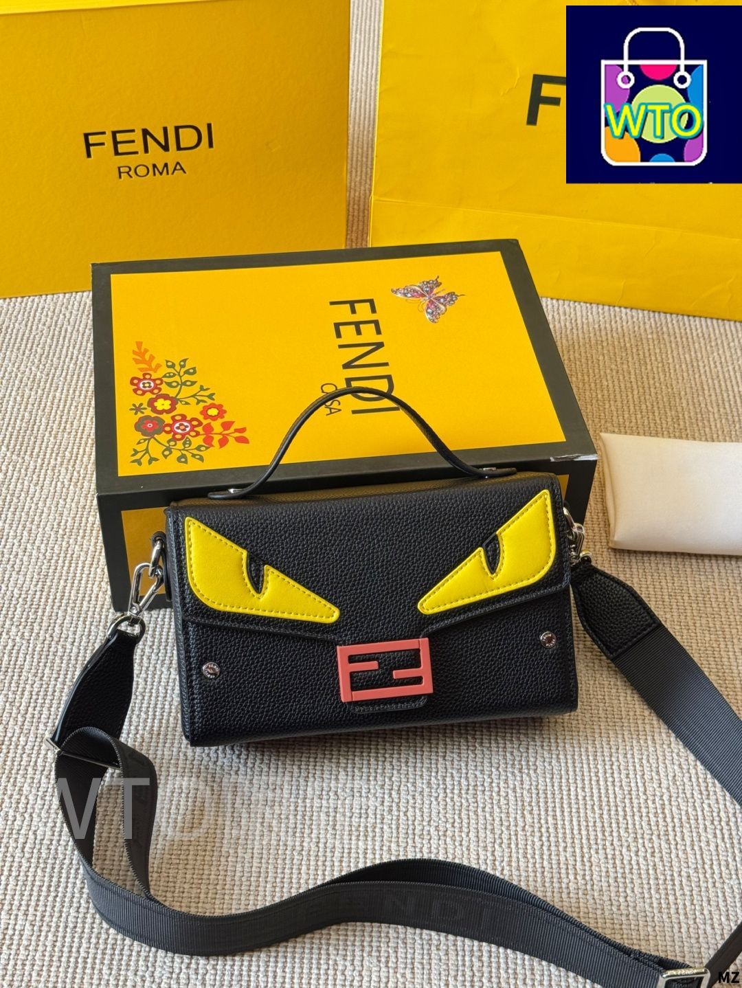 今日特価】Fendi Fendi Eyes Monster Square Bag - フェンディ