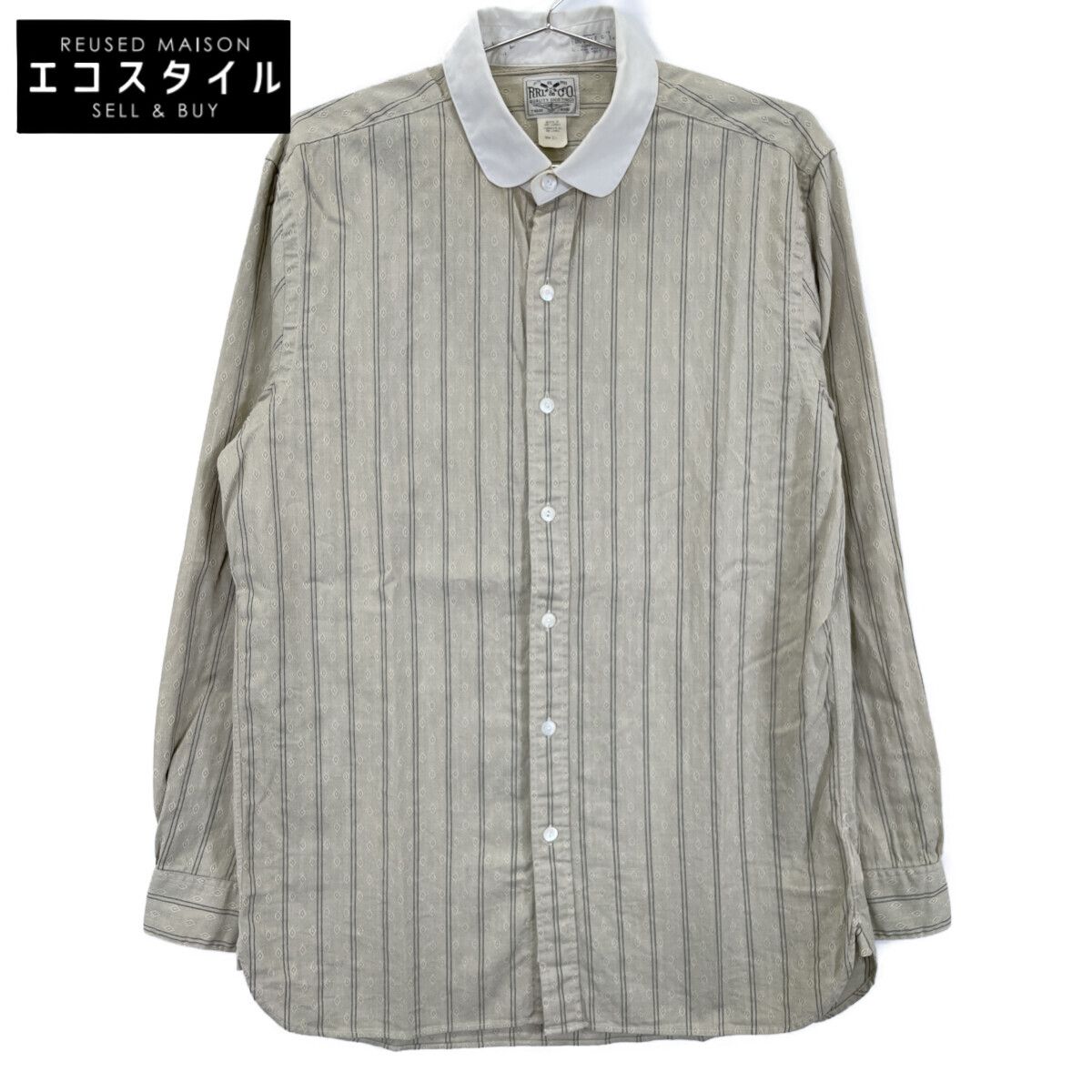 RRL ダブルアールエル ｸﾞﾘｰﾝ 丸襟 ｺｯﾄﾝ ｸﾚﾘｯｸｼｬﾂ M