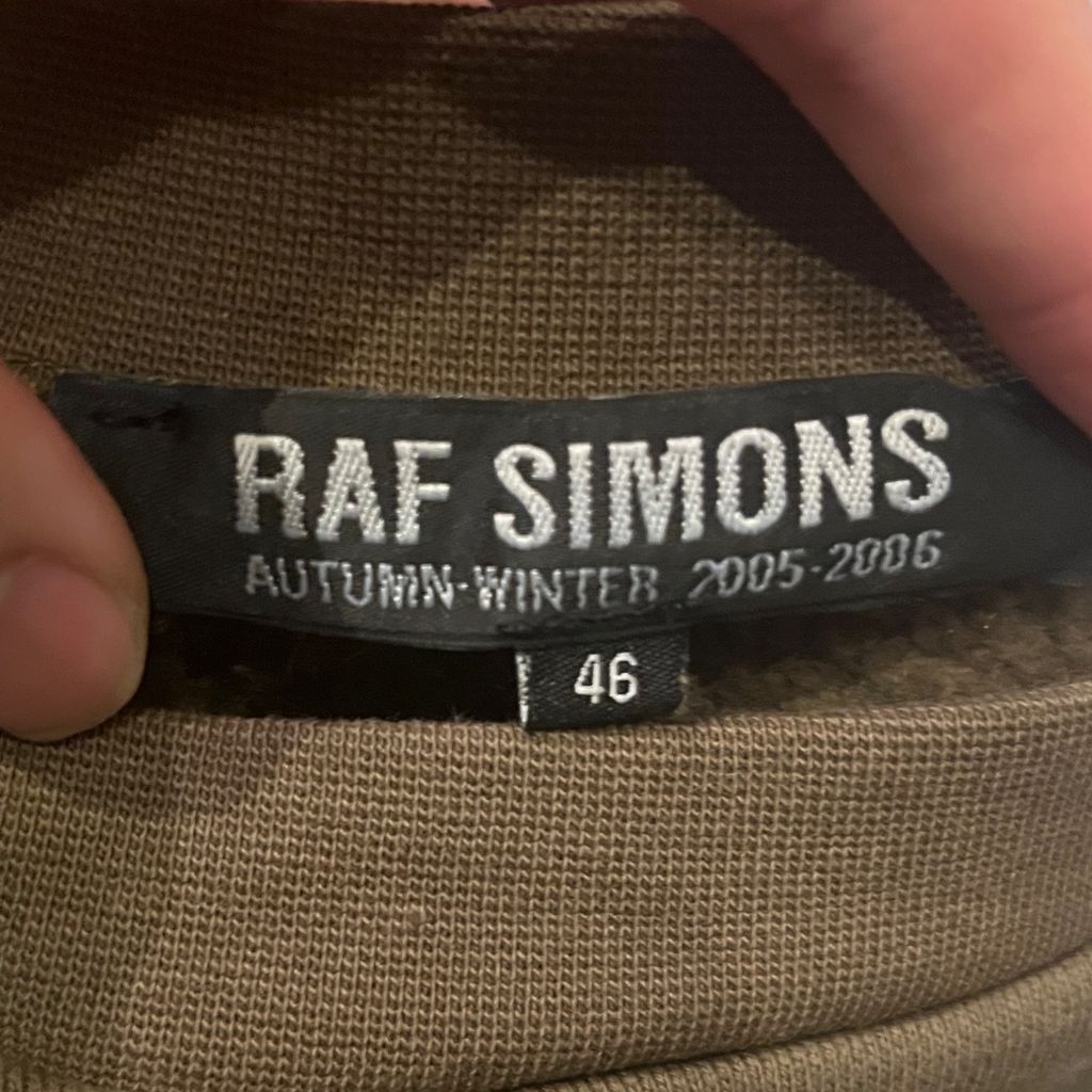 RAF SIMONS トレーナー 46 ブラック 裏起毛 メンズ