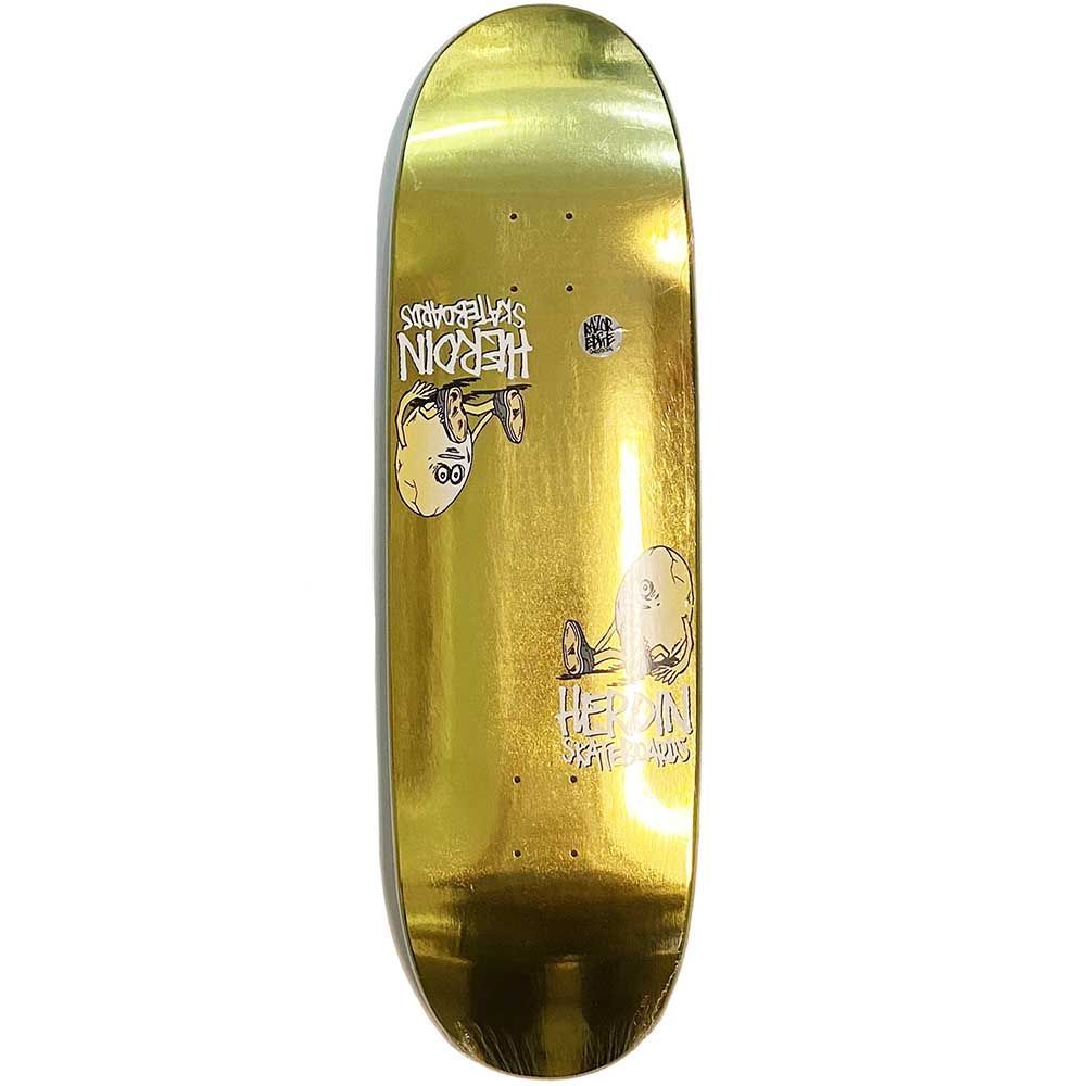 9.25インチ HEROIN ヘロイン 9.25” x 32” ノーズとテール対称 SYMMETRICAL EGG GOLD FOIL DECK デッキ 板【スケートボード/スケボー/SKATEBOARD】