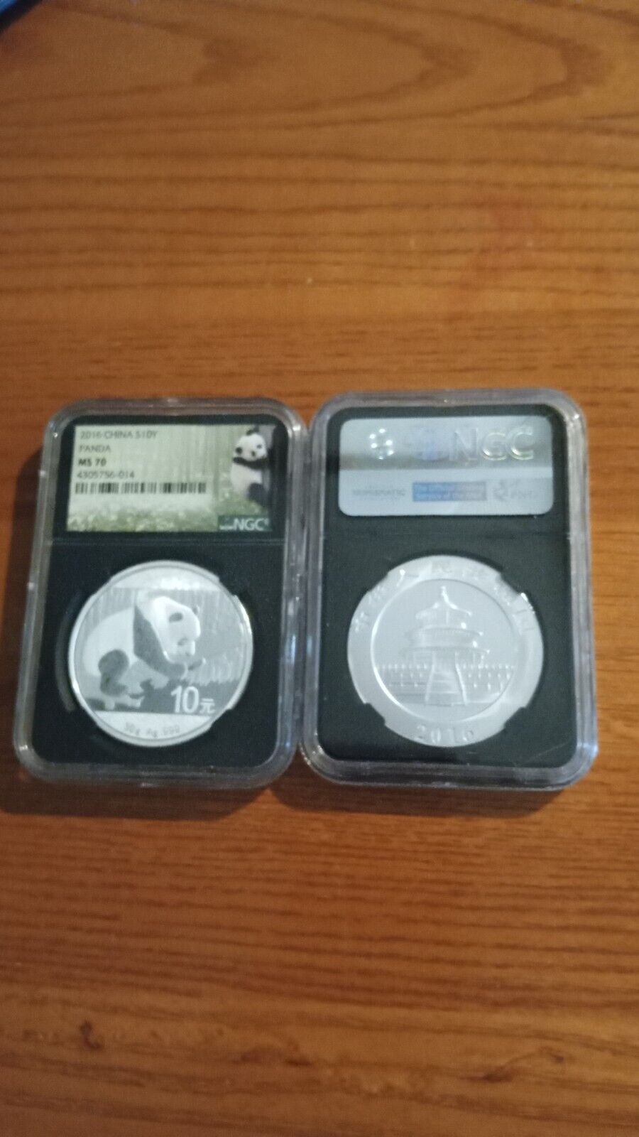 China PRC Peoples Republic 2016 Silver 10Y Yuan Panda NGC MS-70