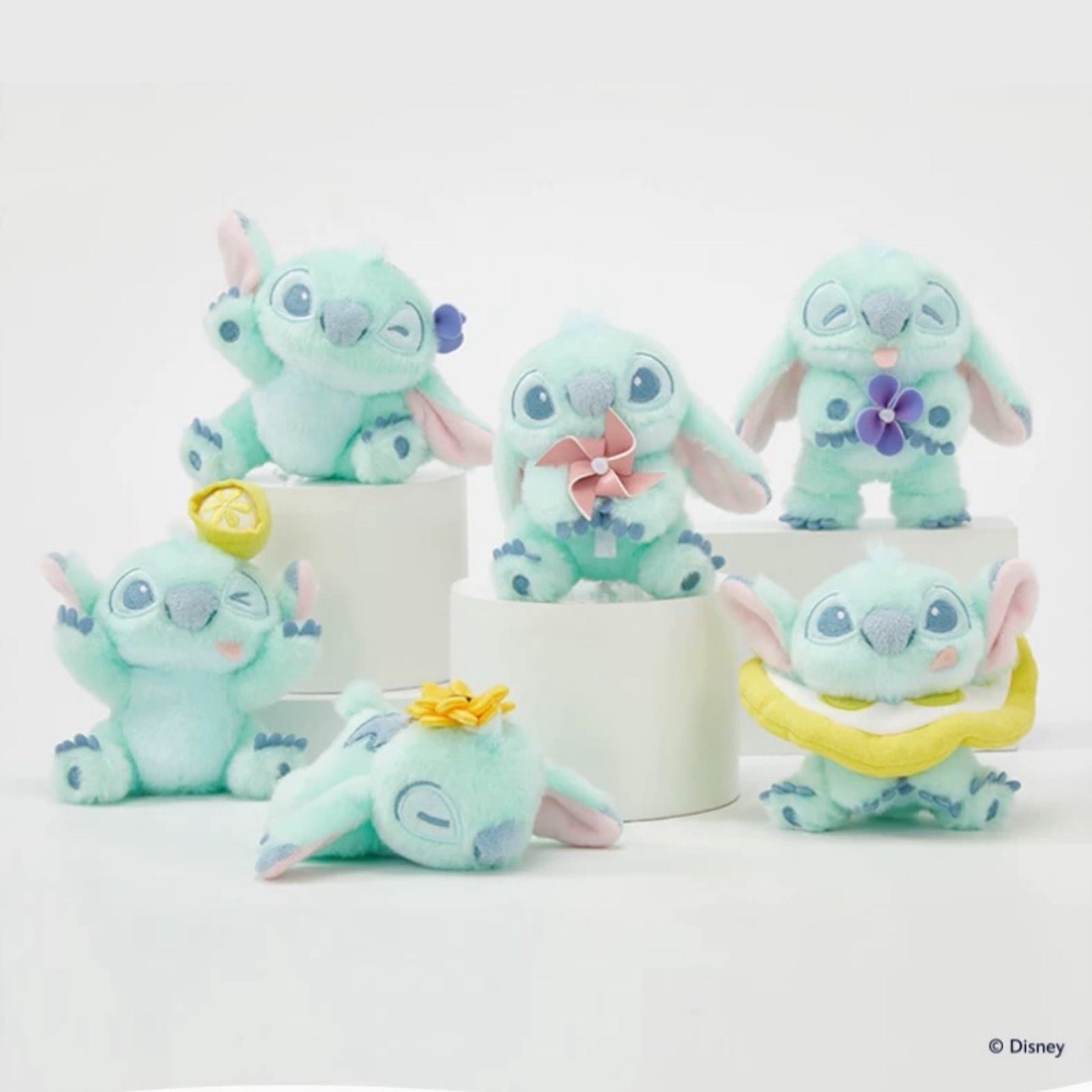 6点 ｜ 品 Disney Stitch スティッチ 史迪奇薄荷宝?” ミント のぬいぐるみストラップ” 中国 キ