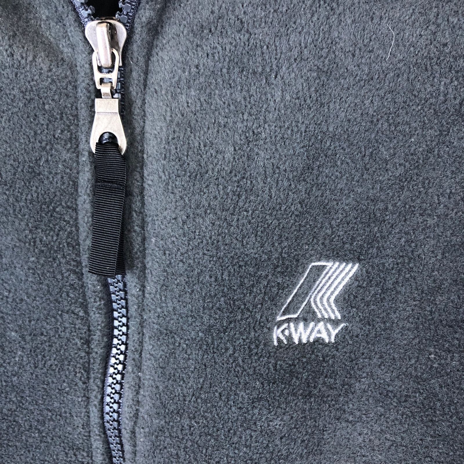 ケーウェイ K WAY フリースジャケット グレー L 古着 n042482 - メルカリ