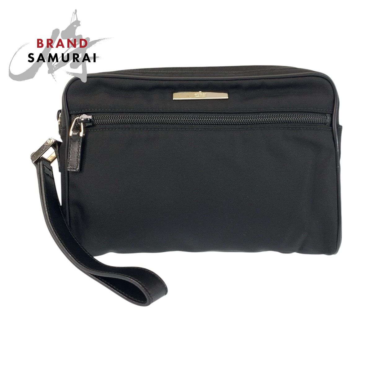 美品 GUCCI グッチ ブラック 黒 シルバー金具 ナイロン/レザー 018