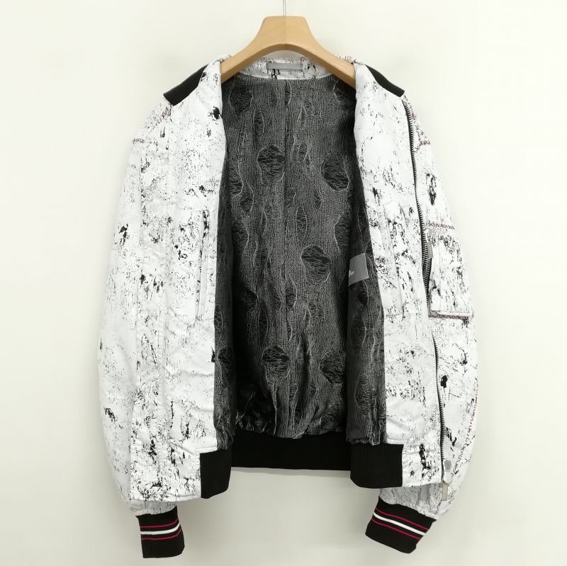 Dior Homme 17aw ブルゾン ジャケット ma-1 ディオール オム Dior HOMME ディオール オム 袖 薔薇 刺繍 ワッペン ナイロン MA