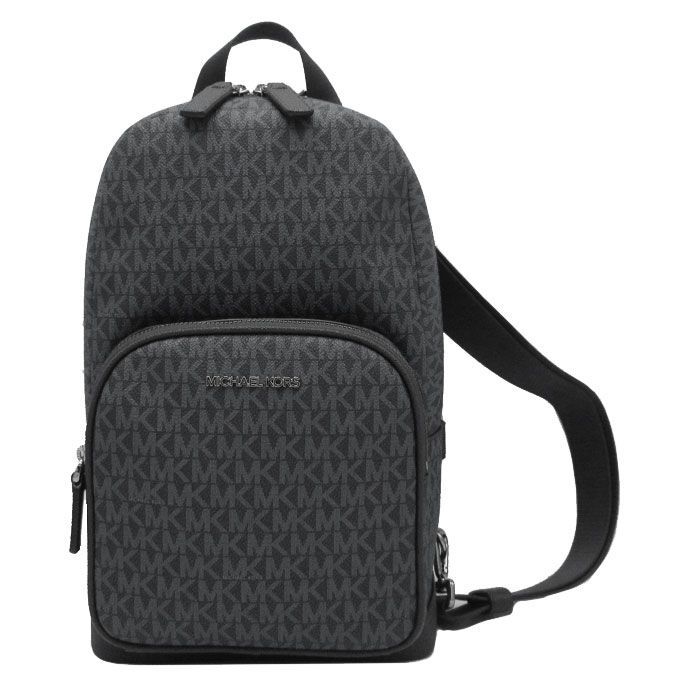 マイケルコース ボディバッグ MICHAEL KORS クーパー MKシグネチャー メタルロゴ スリングパック 37S1LCOY1B BLACK アウトレット メンズ