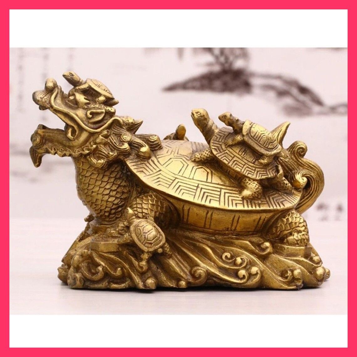 龍亀 ロングイ 龍亀 置物 風水 商売繁盛 金運 風水 龍亀 ロングイ ー