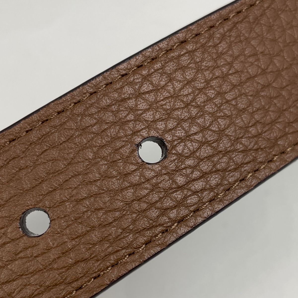 ルイ ヴィトン Louis Vuitton サンチュール ポンヌフ ロゴ ベルト トリヨン ブラウン メンズ