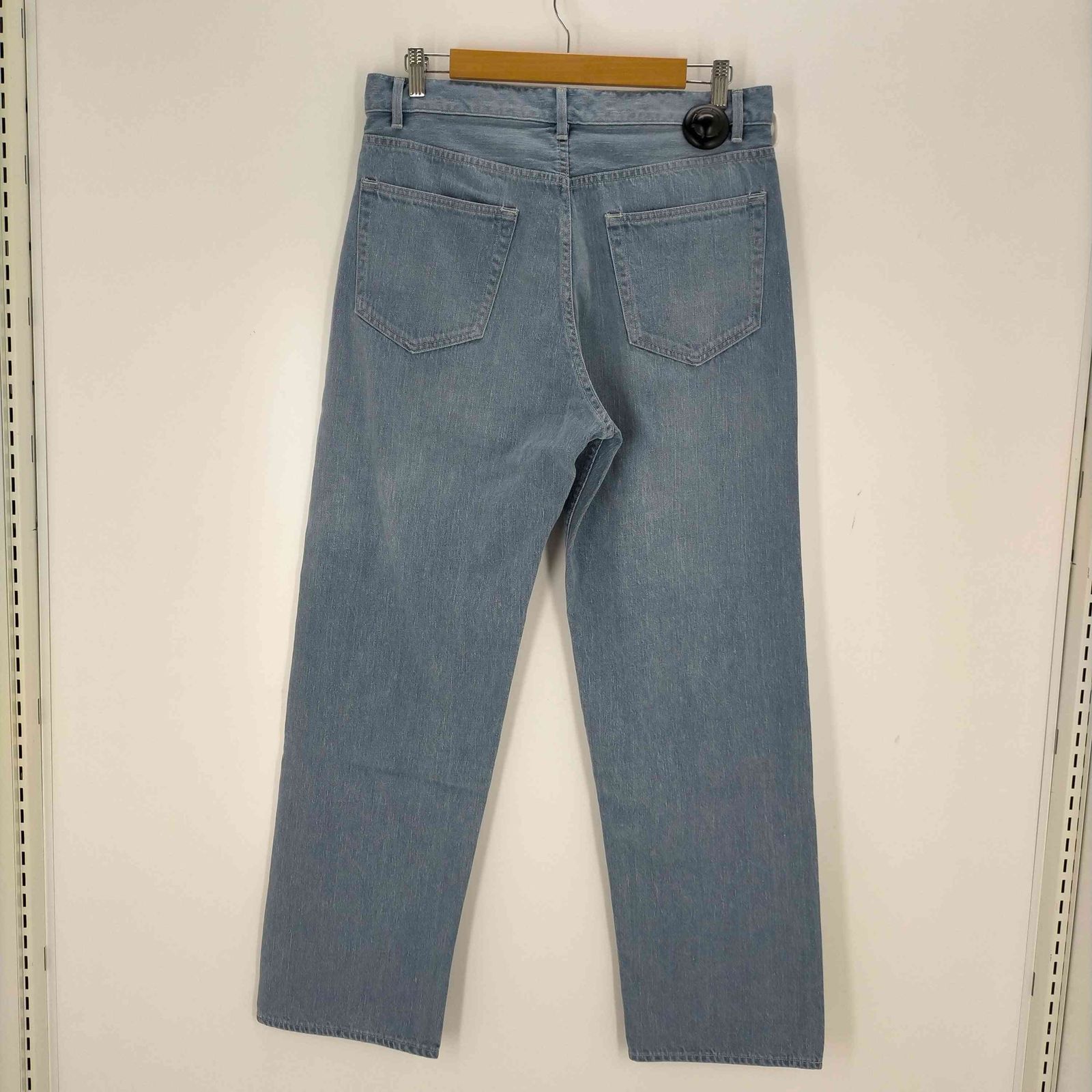 オーラリー AURALEE SELVEDGE FADED LIGHT DENIM WIDE PANTS メンズ ...