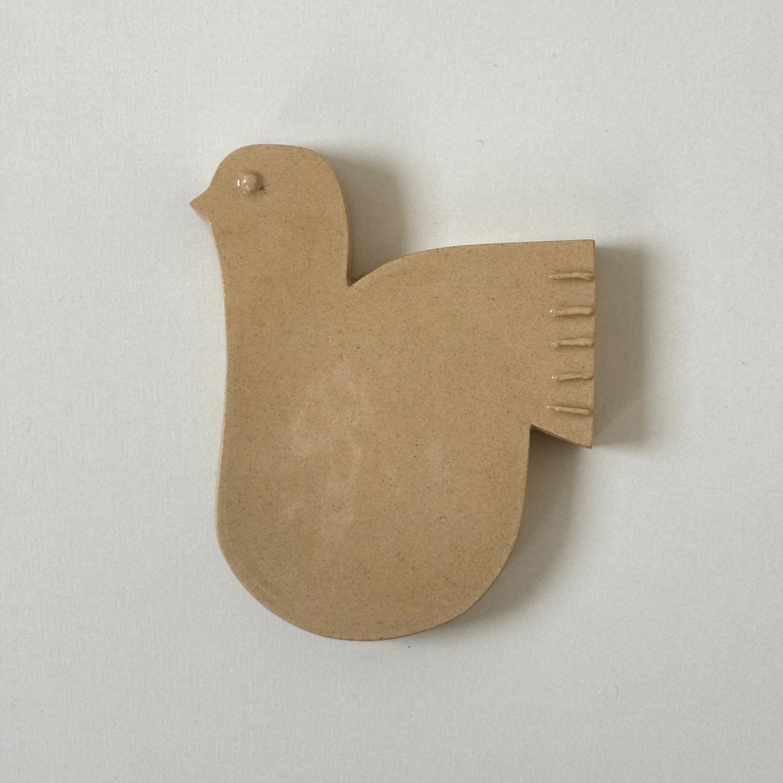 鳥と花の絵本のような陶板／北欧／DECO／陶器の壁飾り 陶器