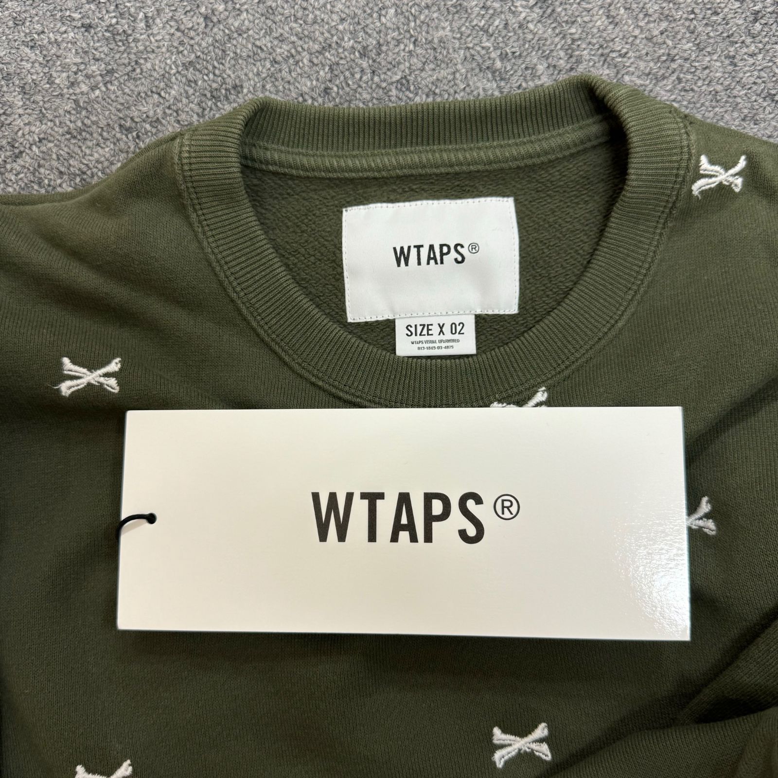 WTAPS 22AW ACNE SWEATER 刺繡 クロスボーン クルーネック WTAPS 22AW ACNE SWEATER 刺繡 クロスボーン クルーネック