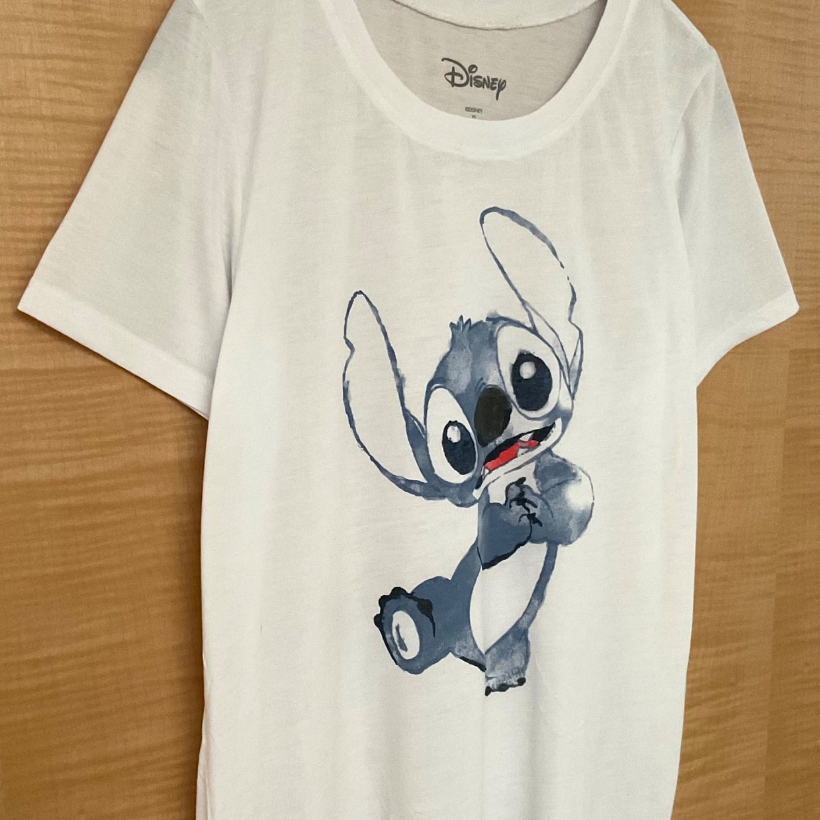 US古着 スティッチStitch ディズニーDisney 半袖Tシャツ白XL