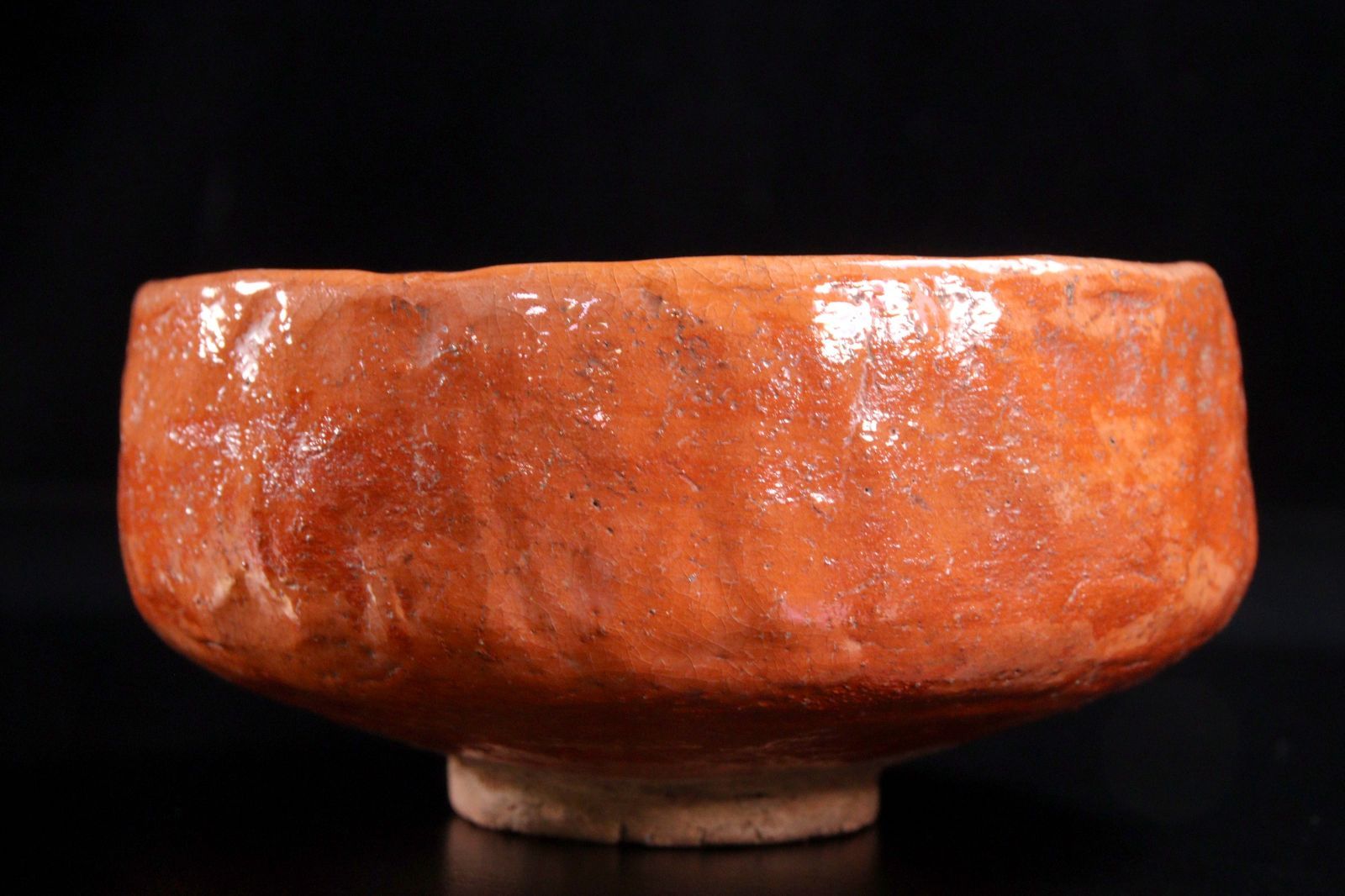 赤楽 茶碗 箆彫 茶道具 古美術 古道具 アンティーク 不識 赤楽茶碗 11.5cm 茶道具 共箱 唐物 骨董 古美術 楾 V18-S