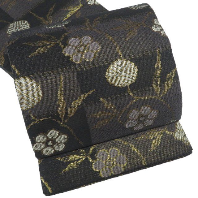 No.479　袋帯　六通　箔　仕立済　正絹　着物　新品未使用 袋帯 中古 リサイクル 正絹 紬地 カジュアル 仕立て上がり 六通