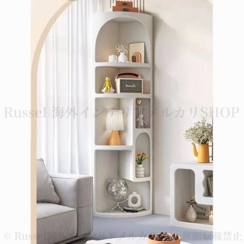 コーナーシェルフ マントルピース ホワイト 白 収納ラック チェスト 棚