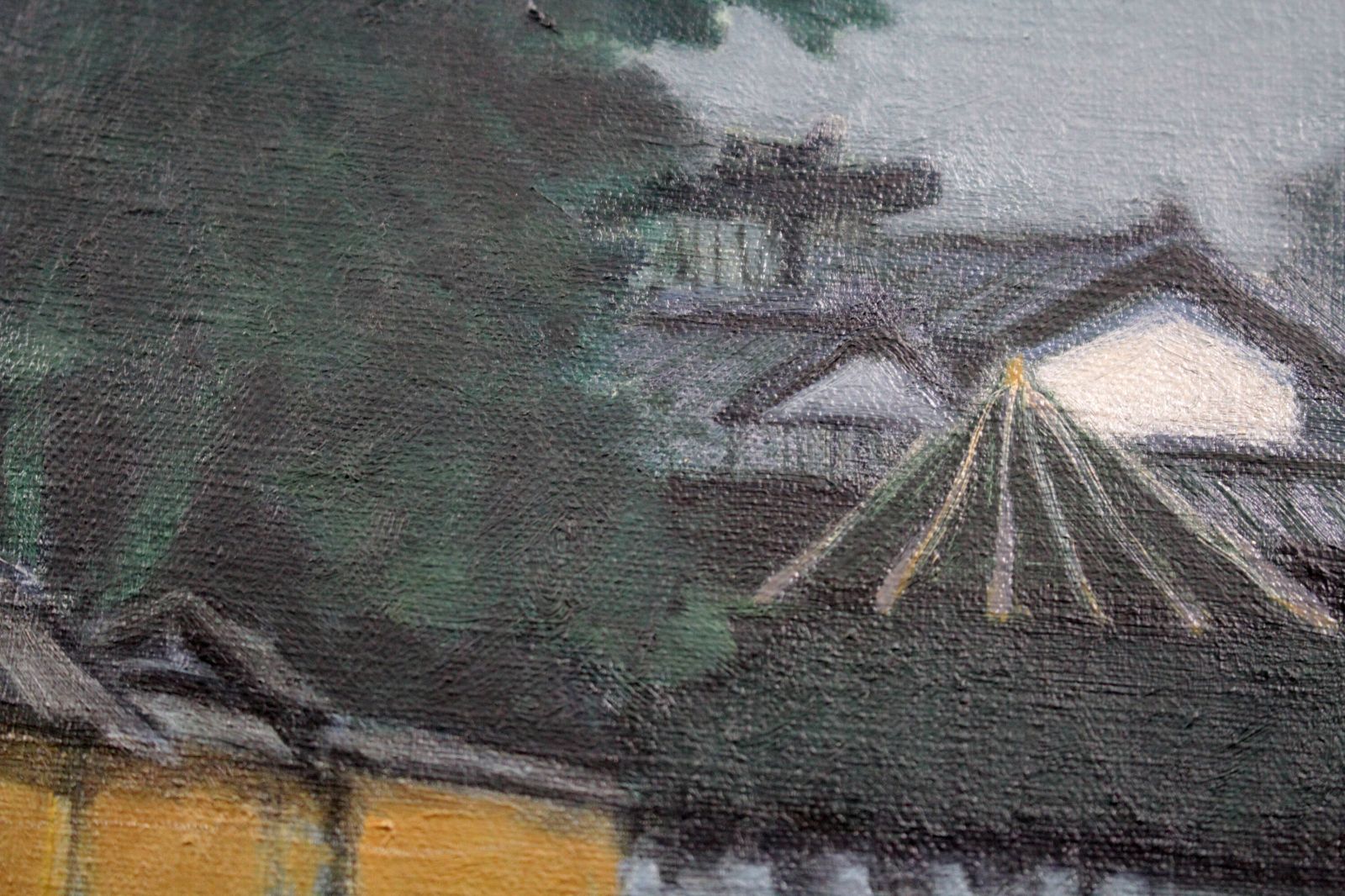 小川 愃『堀のある通り（金沢）』油彩画【真作保証】 絵画 小川 愃『堀のある通り（金沢）』油彩画【真作保証】 絵画