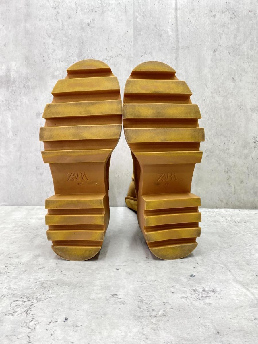 サラウーマン ZARA ザラ スウェード トラックソールサイドゴア ブーツ size38