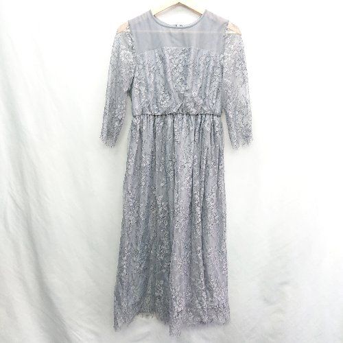 花柄 七分袖 ワンピースサイズ38