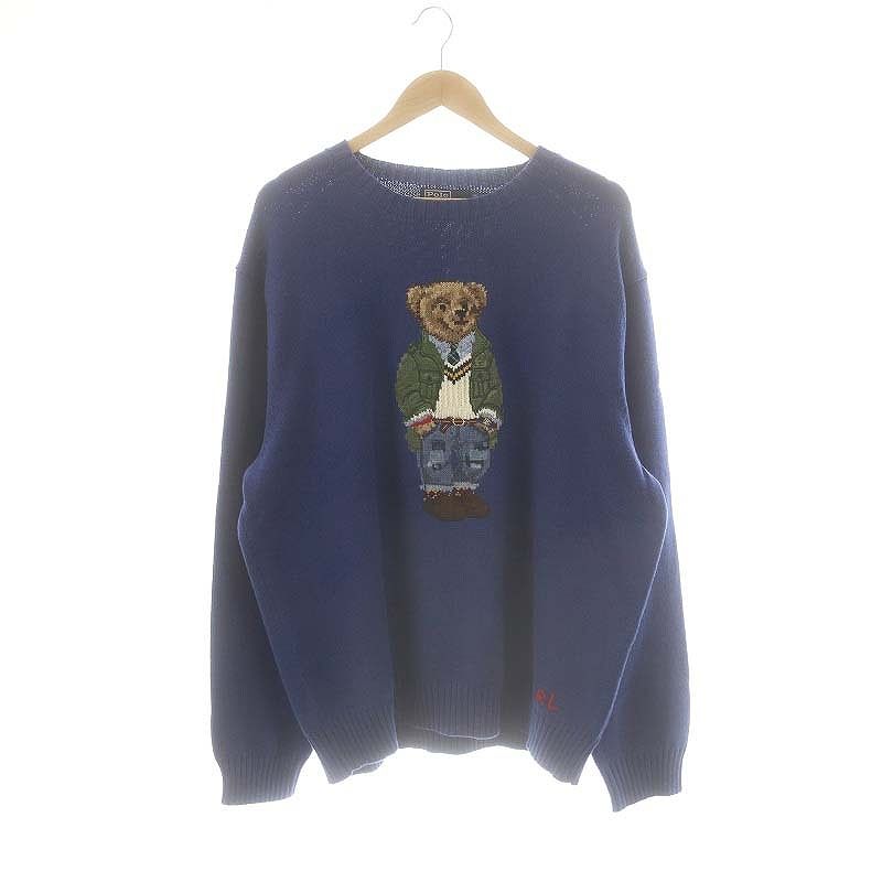 ポロ バイ ラルフローレン Polo by Ralph Lauren ポロベア ニット セーター 長袖 XXL ブルー |HK OS AD