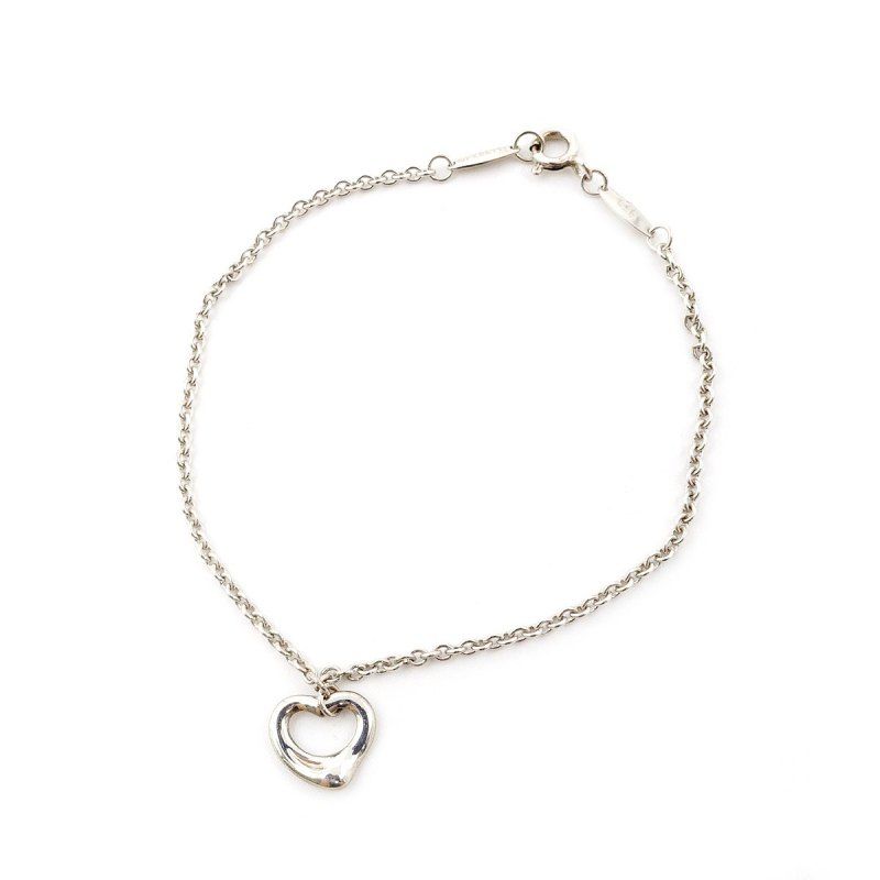ティファニー Tiffany-Co. オープンハート ブレスレット シルバー925 約3g 6-4-105