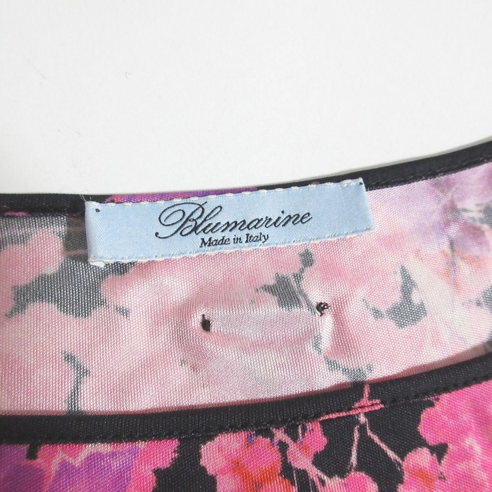 美品 Blumarine ブルマリン フラワープリントカーディガン
