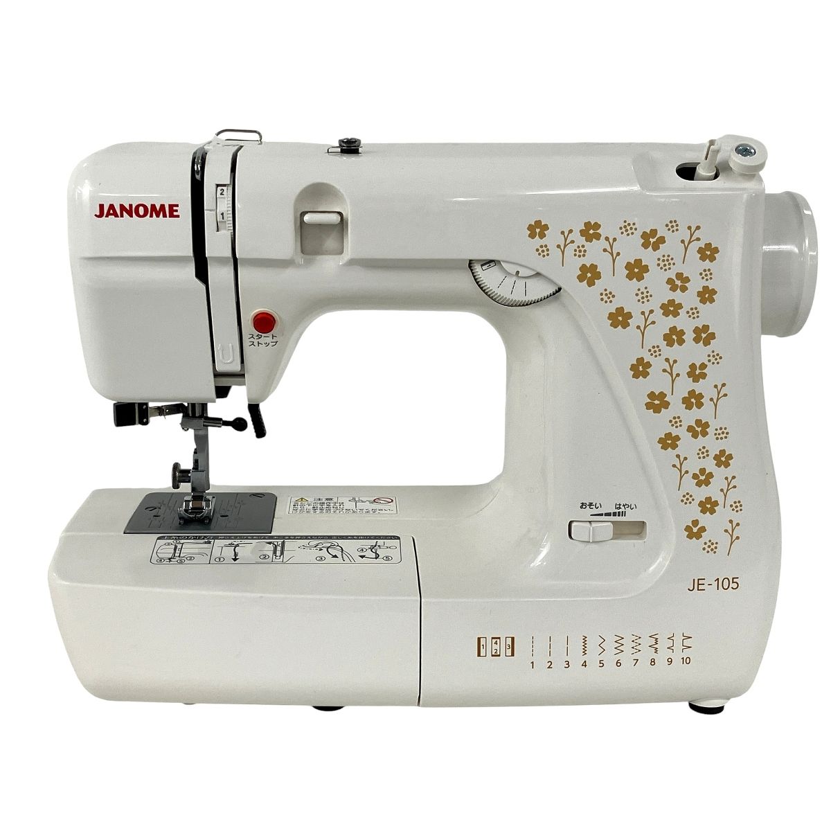 JANOME ジャノメ JE-105 コンパクト ミシン 家電 Y9969809