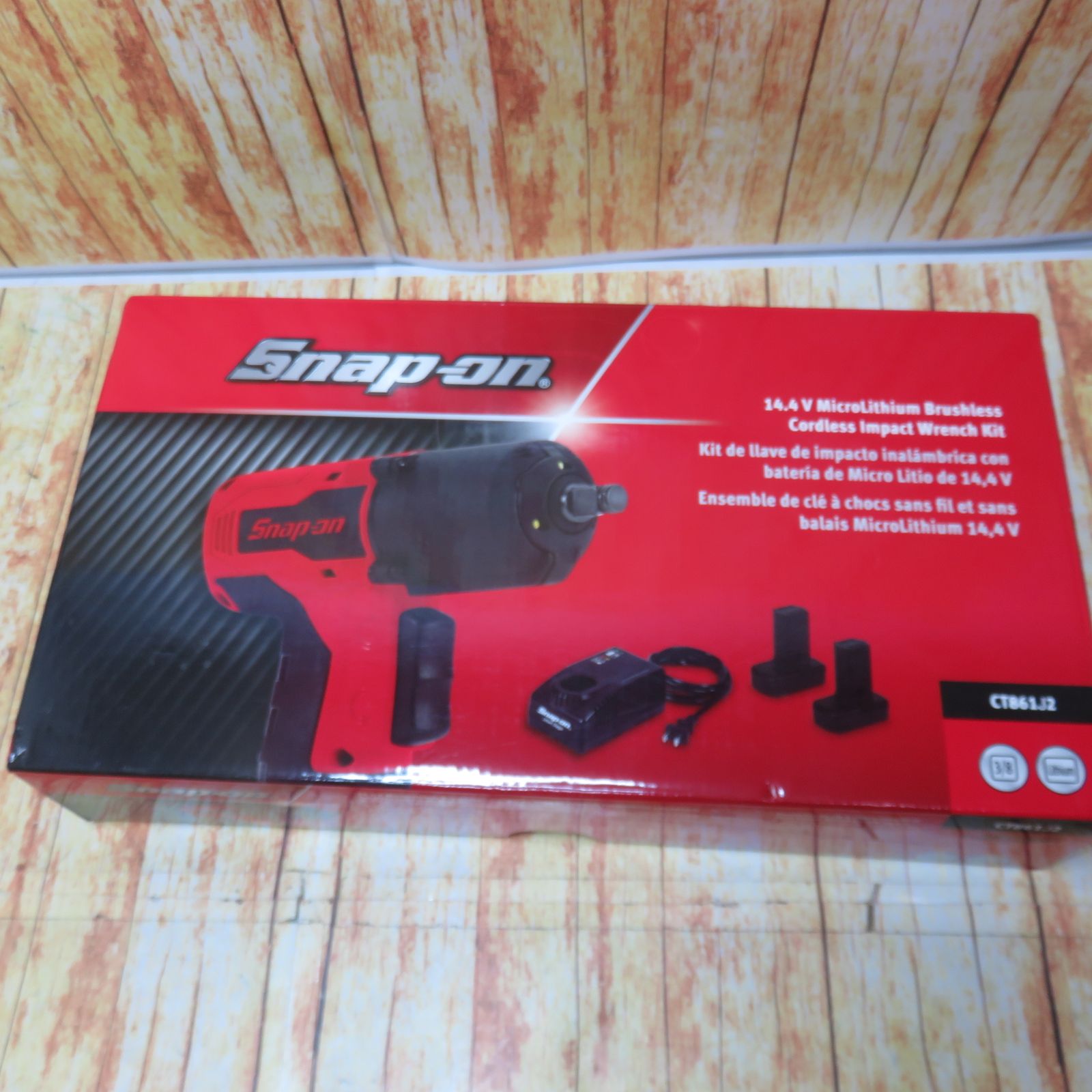 未使用 Snap-on スナップオン 14.4V 3/8 コードレス インパクトレンチ ...