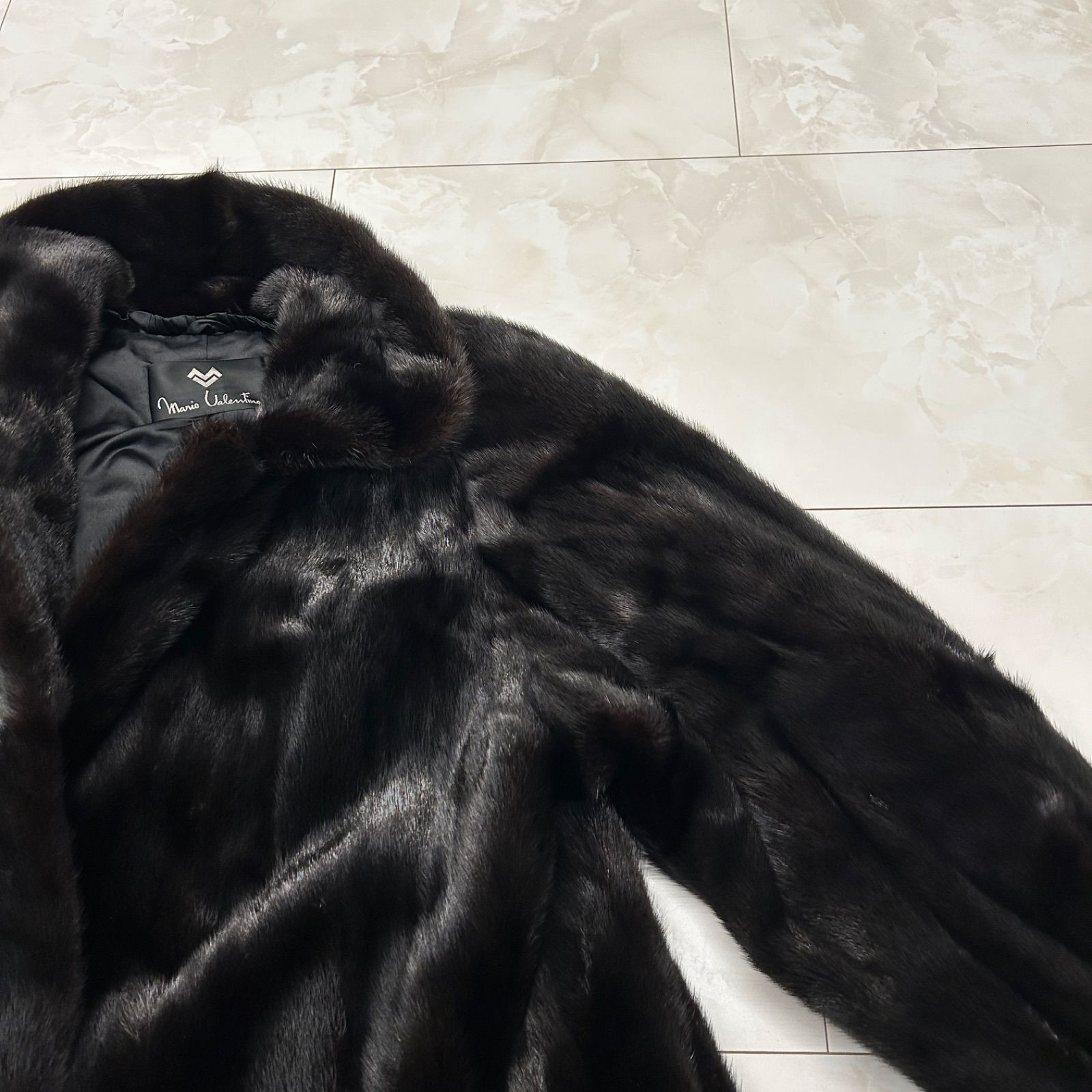 MARIO VALENTINO ブラック ミンクコート ML Yahoo!オークション
