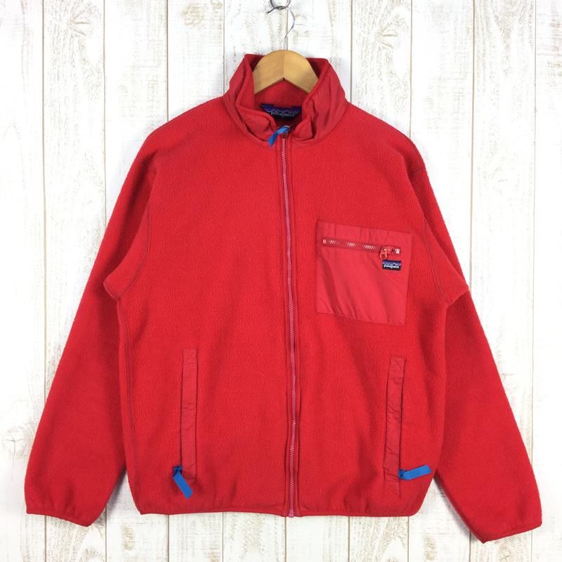 MENs M パタゴニア 80s シンチラ ジャケット SYNCHILLA JACKET ビンテージ アメリカ製 生産終了モデル 入手困難  PATAGONIA 25021 RED × PEACOCK レッド系