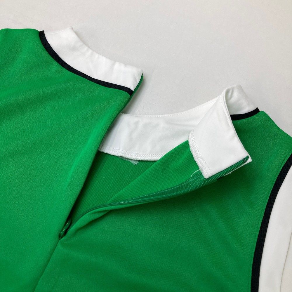 サイズ：38 ARCHIVIO アルチビオ ノースリーブポロシャツ グリーン系