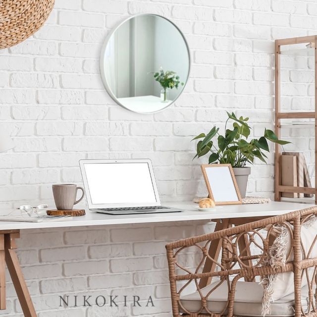NIKOKiRA ニコキラ 鏡 壁掛け 丸鏡 木枠ミラー 無垢材 Amazon.co.jp: NIKOKIRA ニコキラ トイレ 鏡 壁掛け ウォール